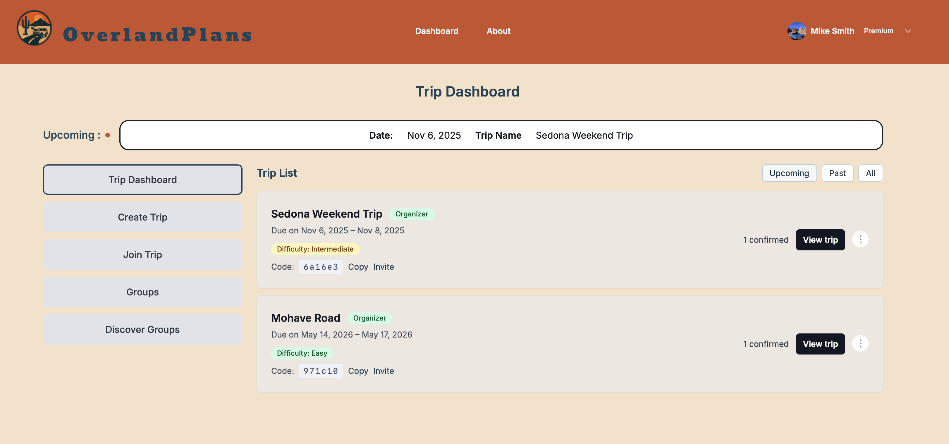 Route Planning Screenshot